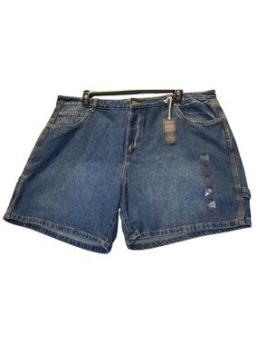 Cotton On Womens Size 16 Denim Carpenter Shorts Blue 100% Cotton NWT